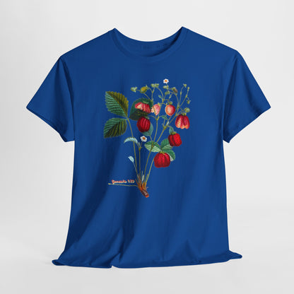 Strawberry Botanical Tee — Vintage Fruit Illustration T-Shirt Genesis 1:29