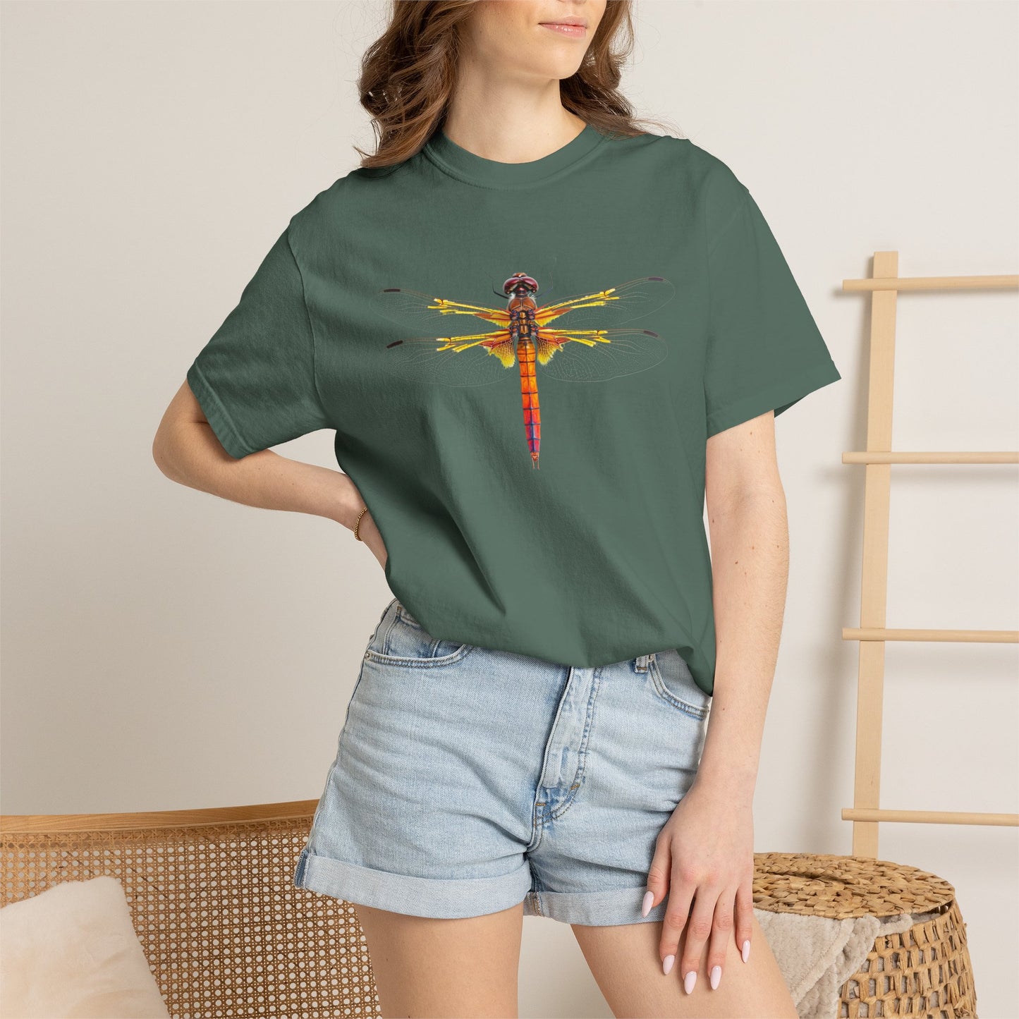 Dragonfly Art T-Shirt — Vibrant Watercolor Dragonfly Graphic Tee