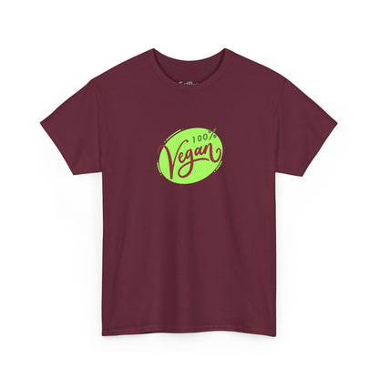 Vegan Tee — 100% Vegan Green Badge T-Shirt