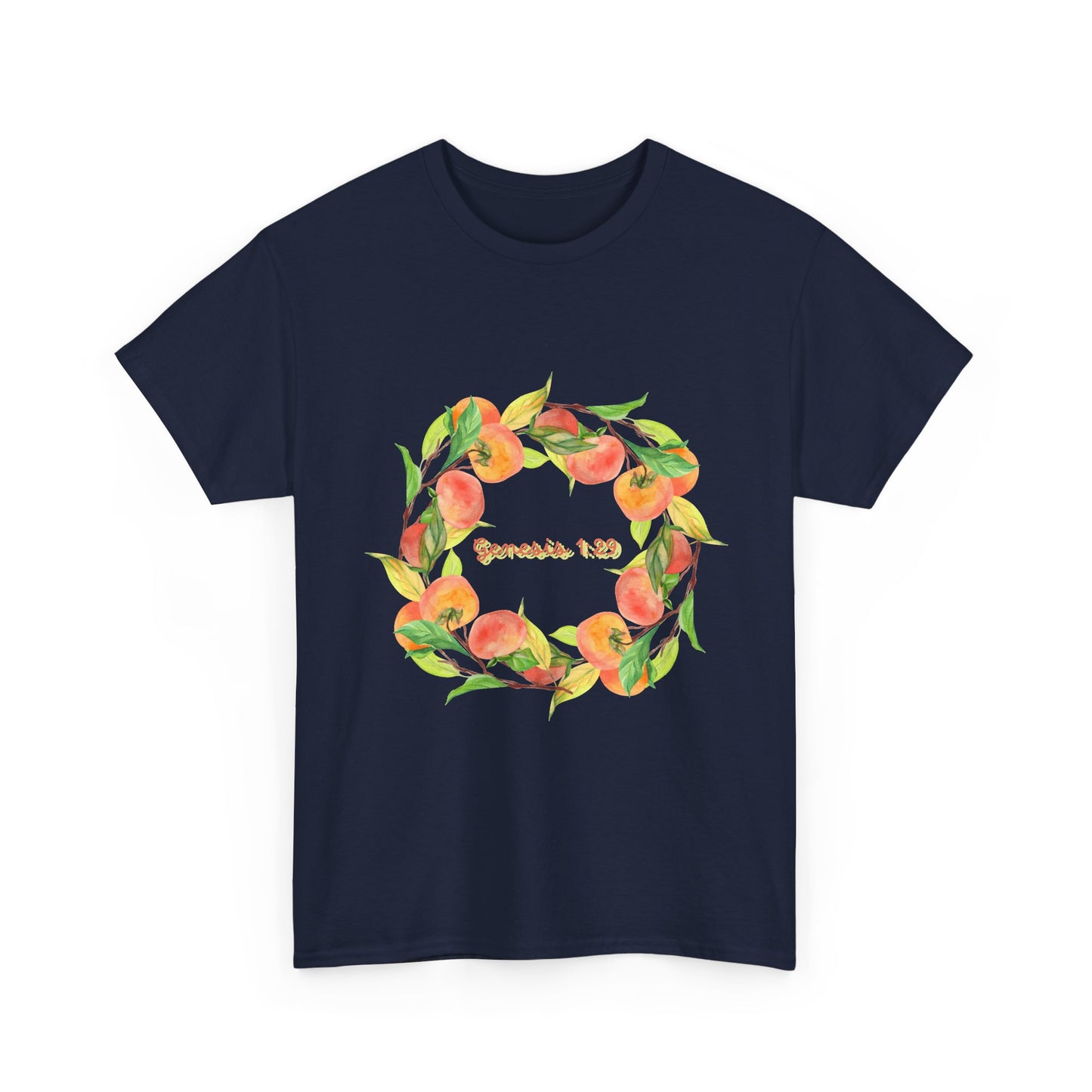 Peaches Wreath T‑Shirt — Jeremiah 29:11 Inspirational Christian Tee