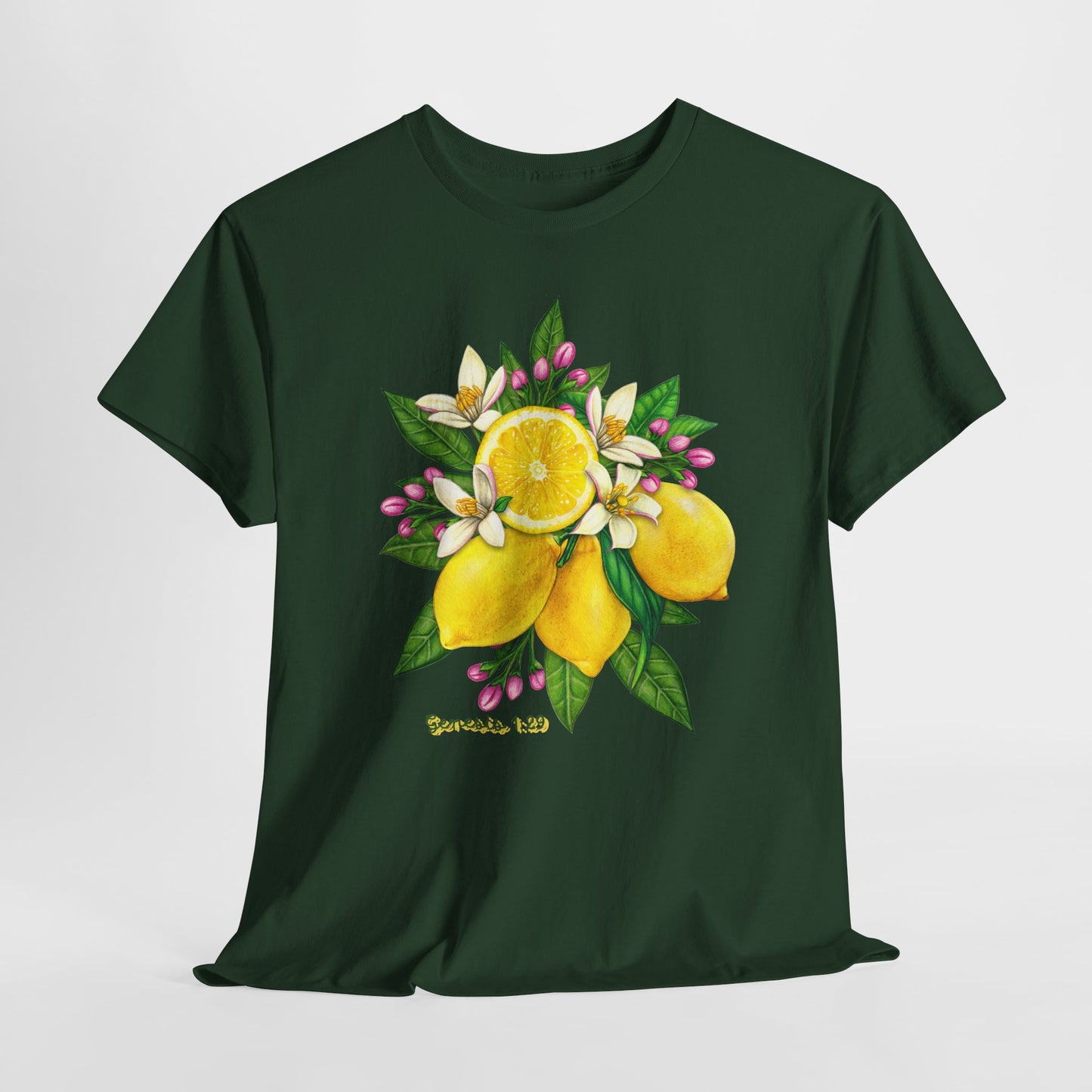 Lemon Blossom Tee — Botanical Citrus Graphic T‑Shirt (Genesis 1:29)