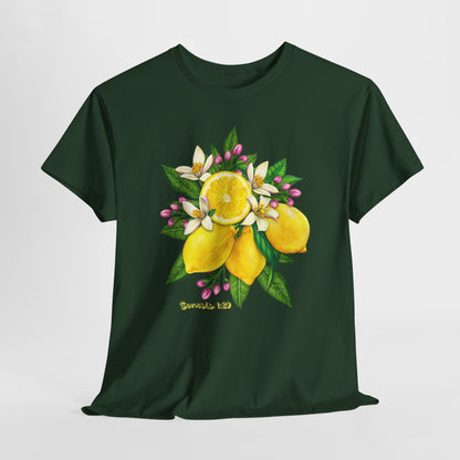 Lemon Blossom Tee — Botanical Citrus Graphic T‑Shirt (Genesis 1:29)