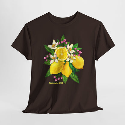 Lemon Blossom Tee — Botanical Citrus Graphic T‑Shirt (Genesis 1:29)