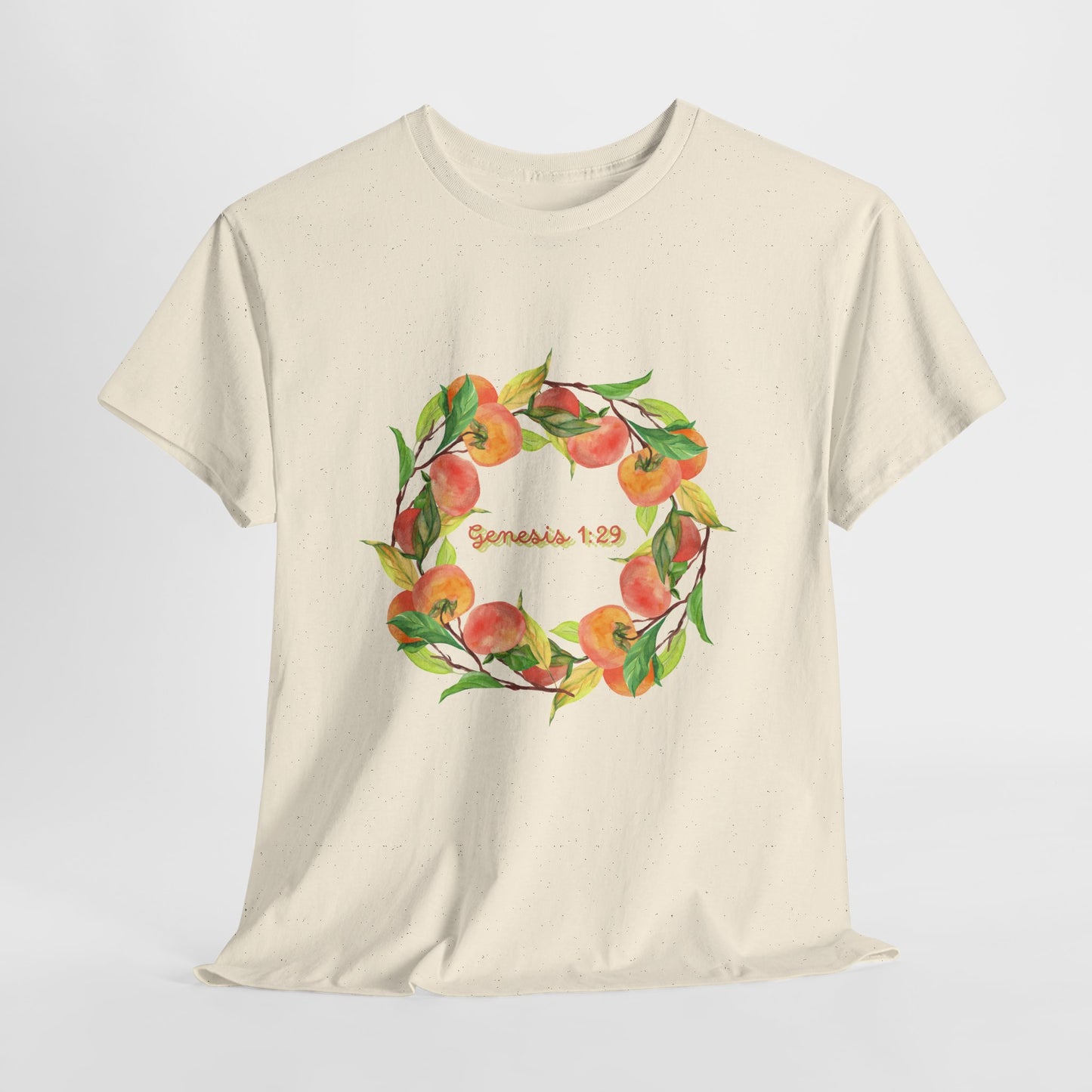 Peaches Wreath T‑Shirt — Jeremiah 29:11 Inspirational Christian Tee
