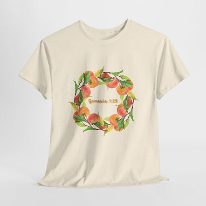 Peaches Wreath T‑Shirt — Jeremiah 29:11 Inspirational Christian Tee