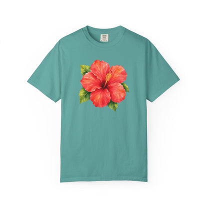 Hibiscus Bloom T-Shirt — Tropical Floral Tee