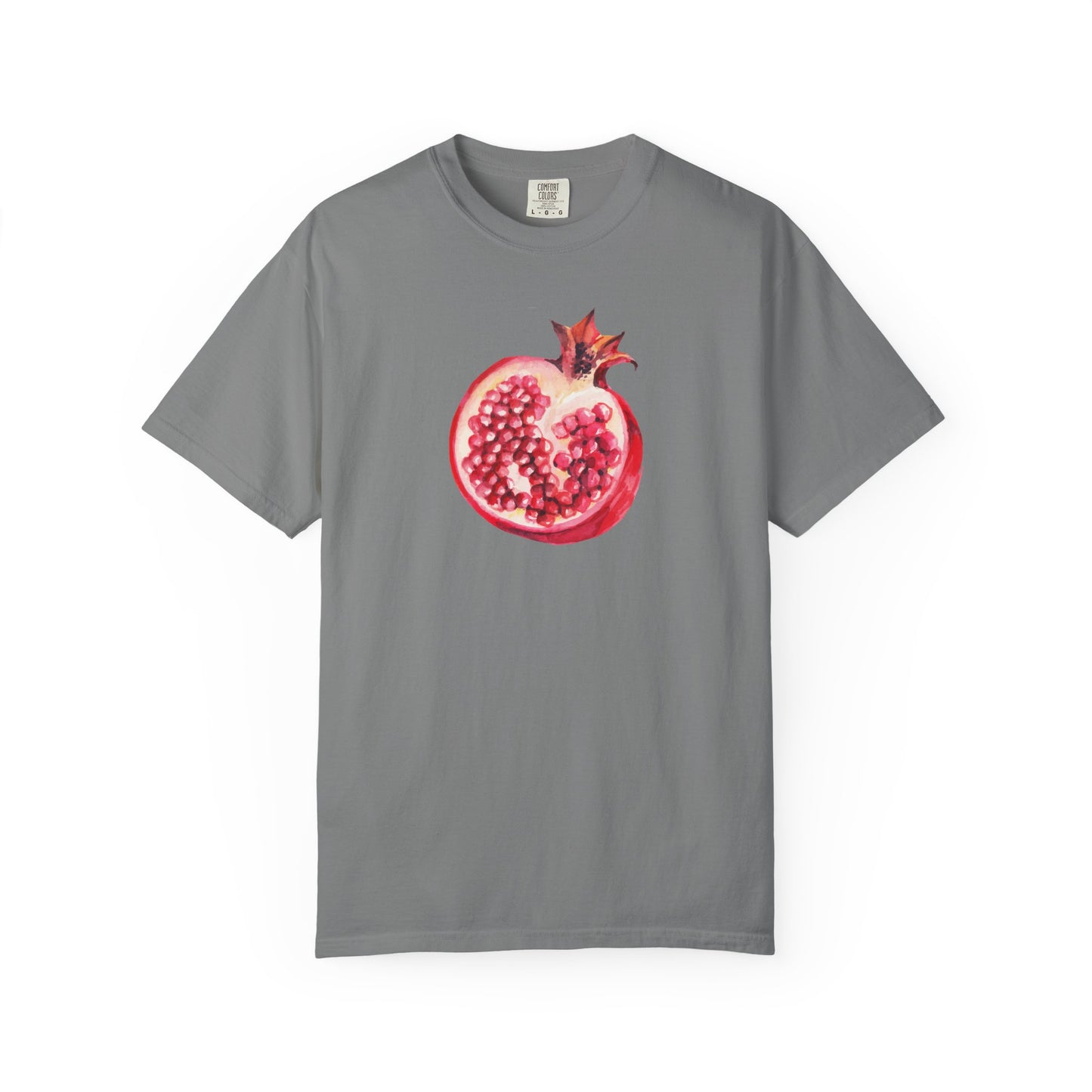 Pomegranate Watercolor T-Shirt — Fruit Illustration Tee for Foodies & Nature Lovers