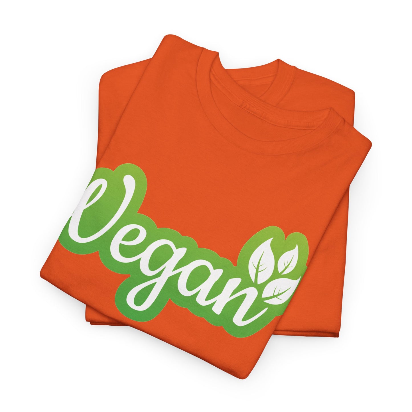 Vegan Script Tee — Green Leaf Eco-Friendly T-Shirt