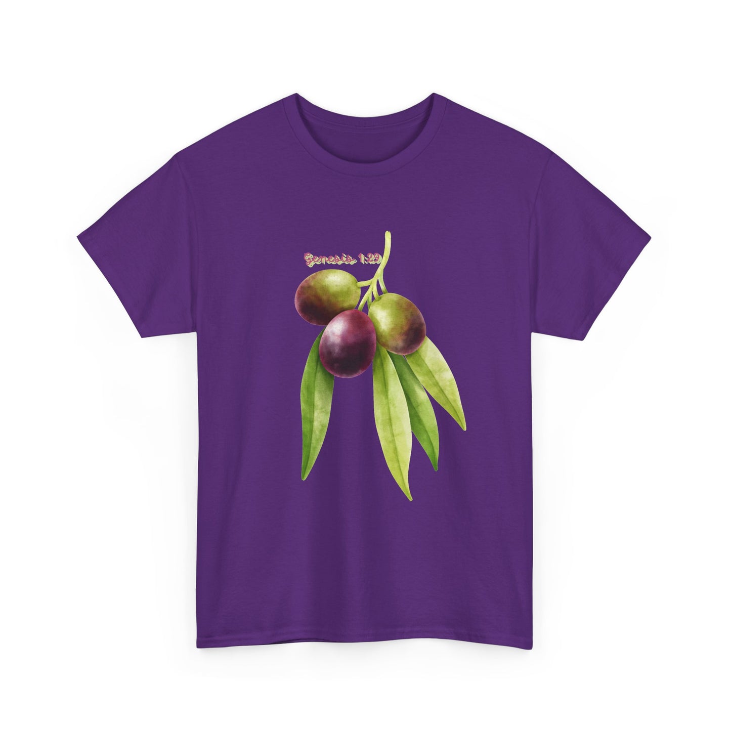 Olive Branch Watercolor T-Shirt — Genesis 1:29 Faith Tee