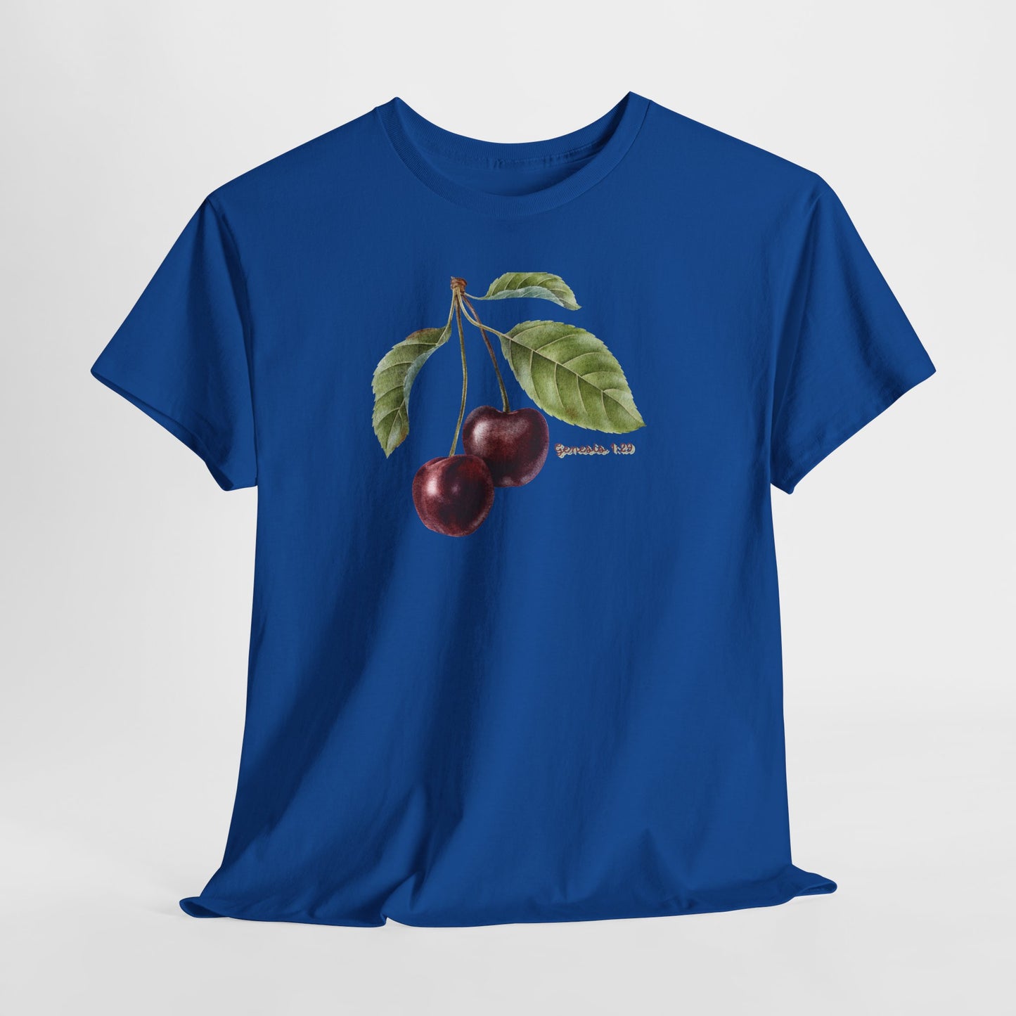 Cherry Botanical Tee — Vintage Fruit Illustration T-Shirt