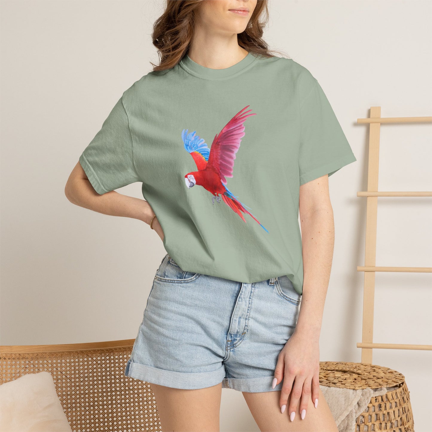Parrot Flight T-Shirt — Colorful Macaw Graphic Tee