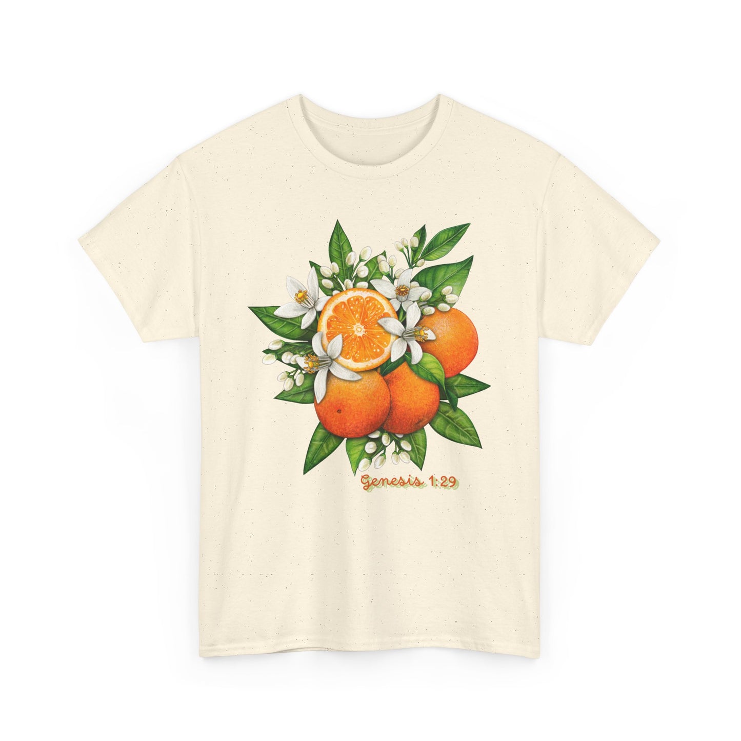 Orange Blossom Tee — Genesis 1:29 Fruit Illustration Shirt