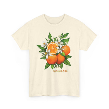 Orange Blossom Tee — Genesis 1:29 Fruit Illustration Shirt