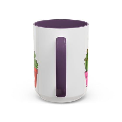Cactus & Succulent Accent Coffee Mug — Cute Potted Plants 11/15oz