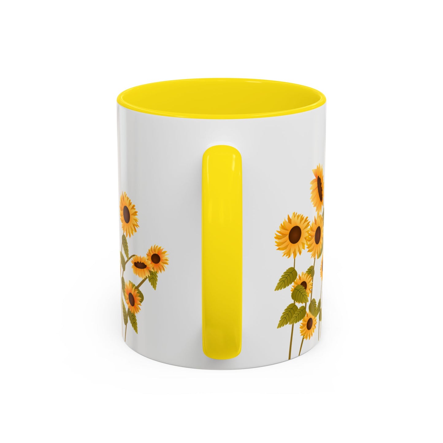 Sunflower Field Accent Tea Mug – Bright Floral 11/15oz Ceramic