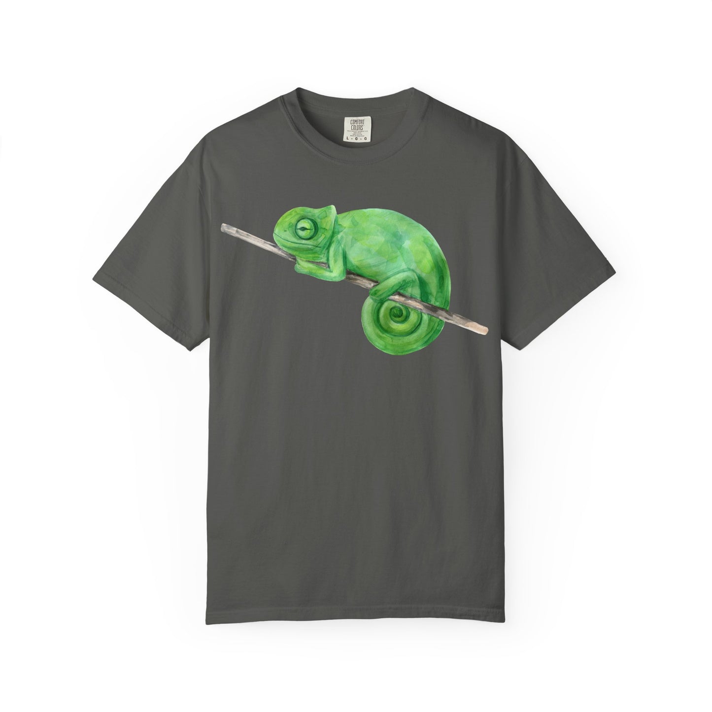 Chameleon Branch T-Shirt — Cute Green Chameleon Graphic Tee