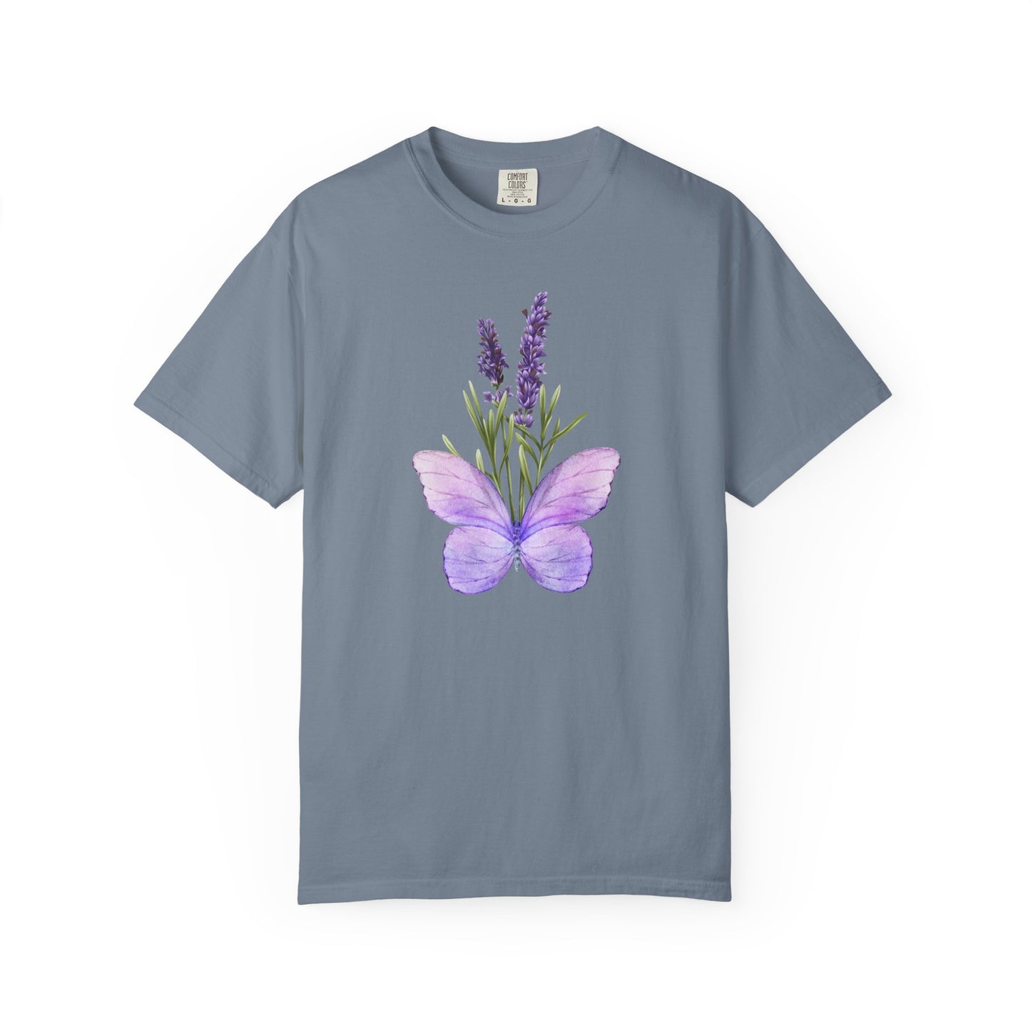 Lavender Butterfly T-Shirt — Watercolor Floral Tee