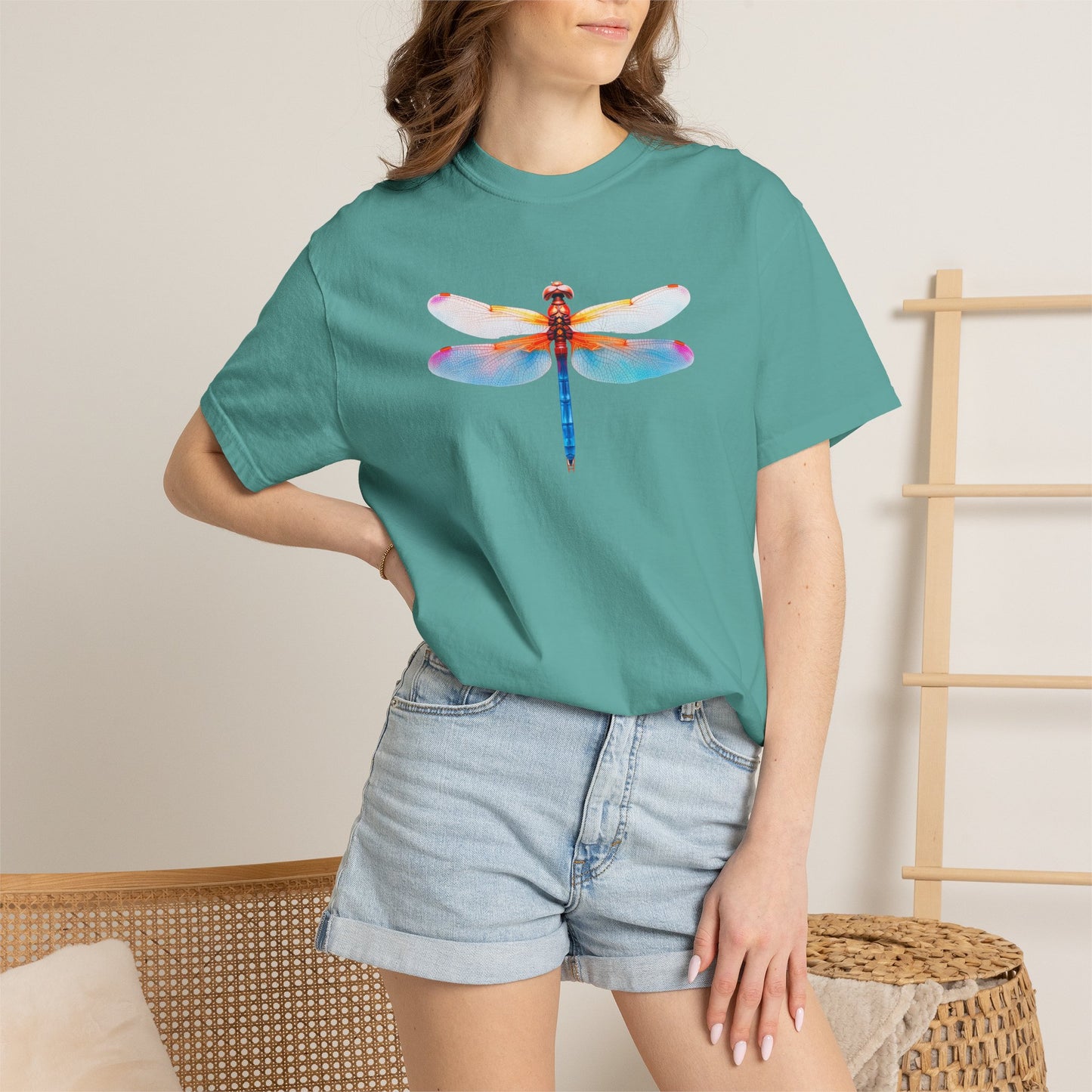 Dragonfly Watercolor T-Shirt — Colorful Nature Graphic Tee