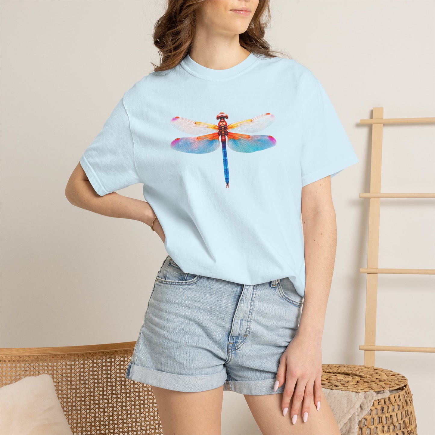 Dragonfly Watercolor T-Shirt — Colorful Nature Graphic Tee