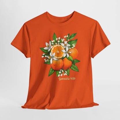 Orange Blossom Tee — Genesis 1:29 Fruit Illustration Shirt