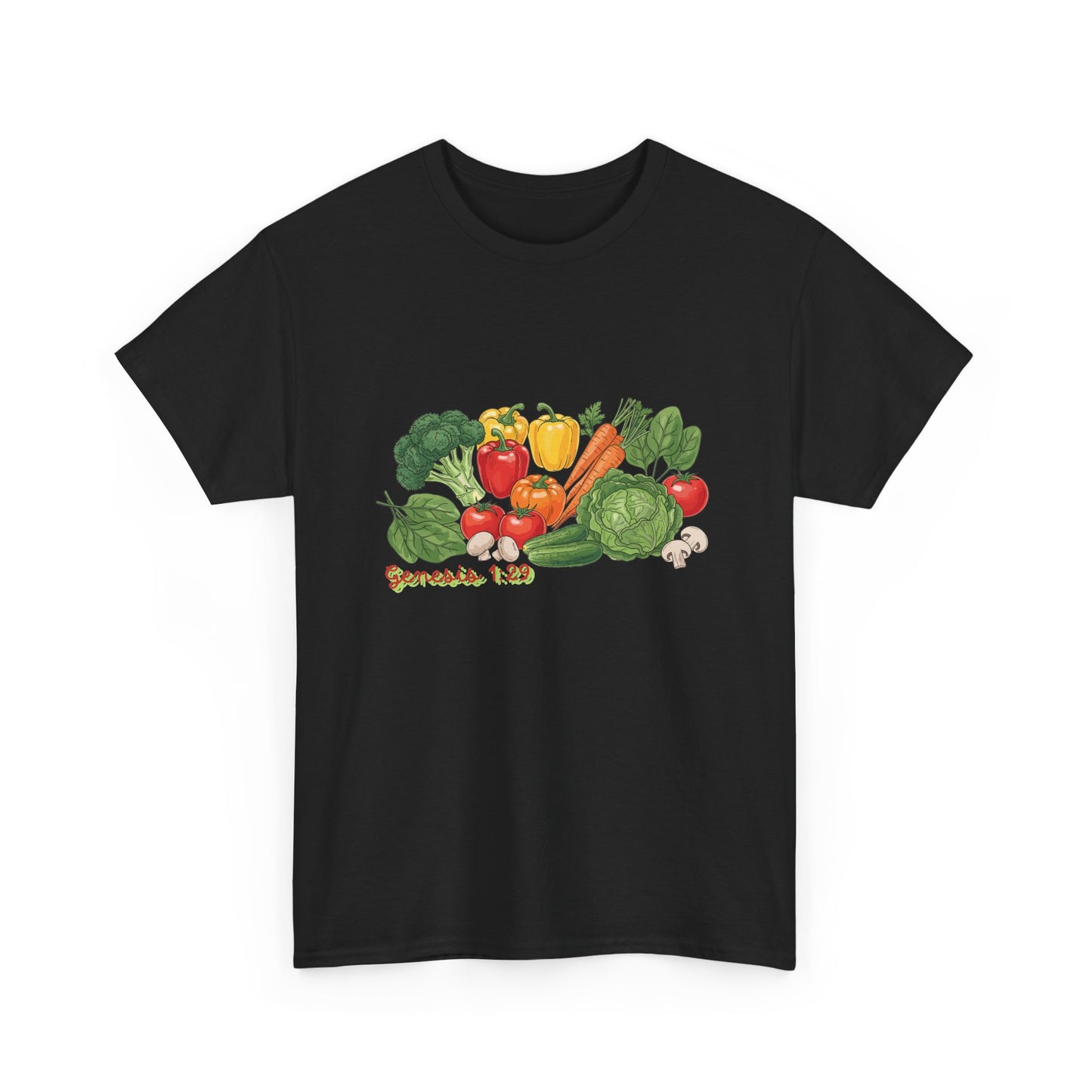 Vegetable Garden Tee — Fresh Veggies Illustration with "Genesis 1:29"