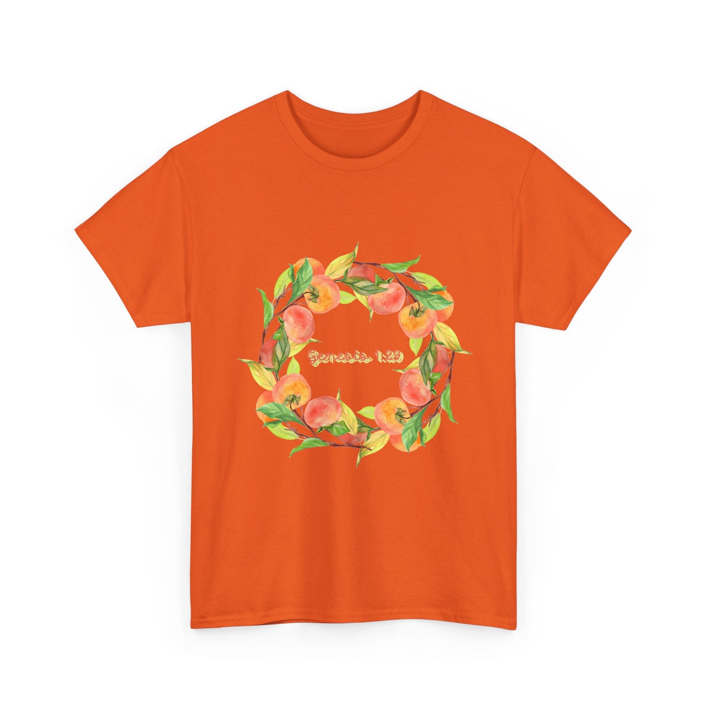 Peaches Wreath T‑Shirt — Jeremiah 29:11 Inspirational Christian Tee