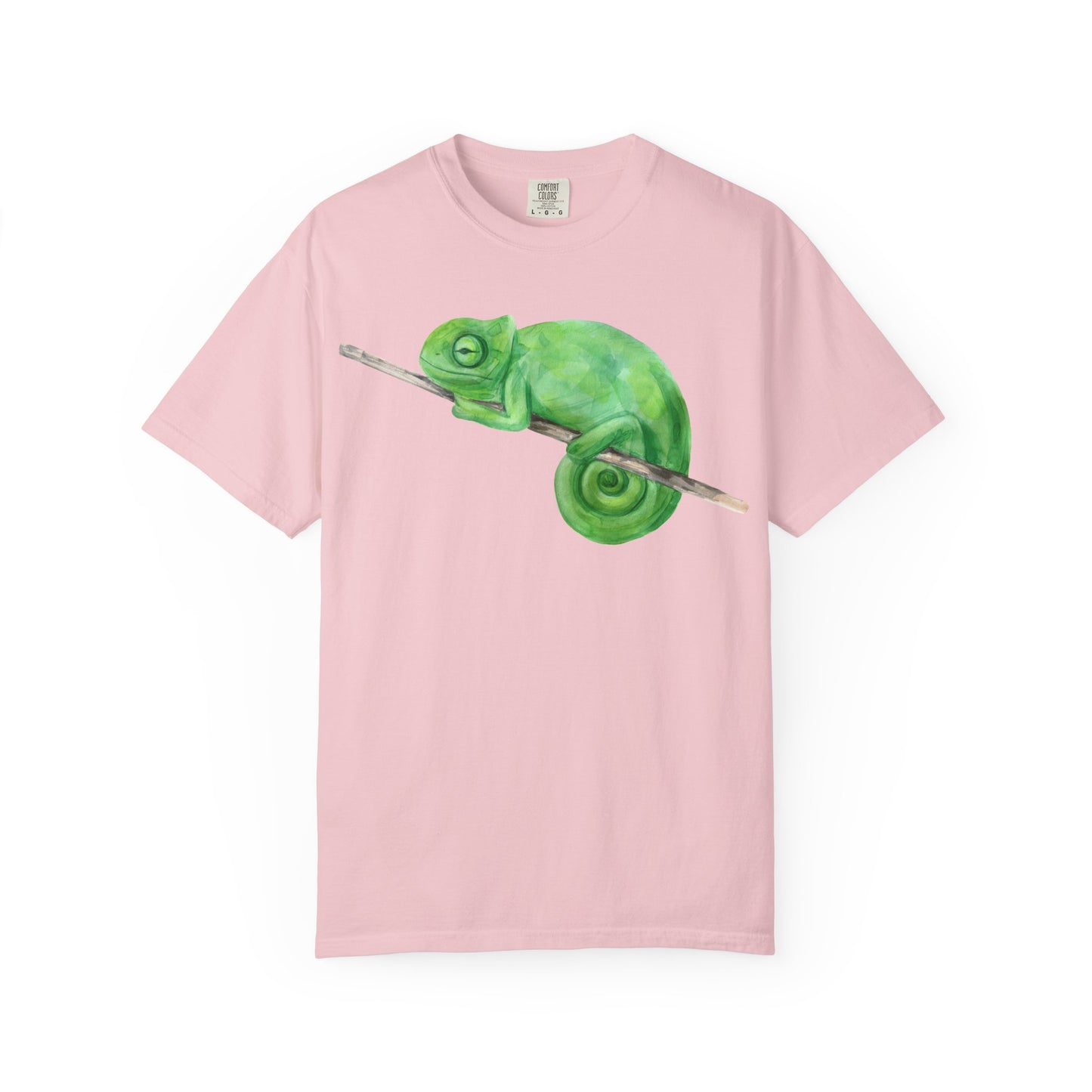 Chameleon Branch T-Shirt — Cute Green Chameleon Graphic Tee