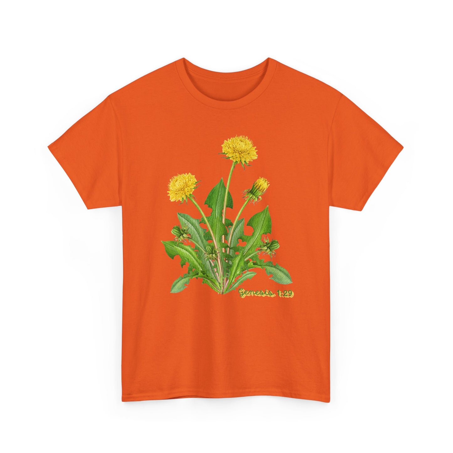 Dandelion Botanical Tee — Genesis 1:29 Floral Graphic T-Shirt