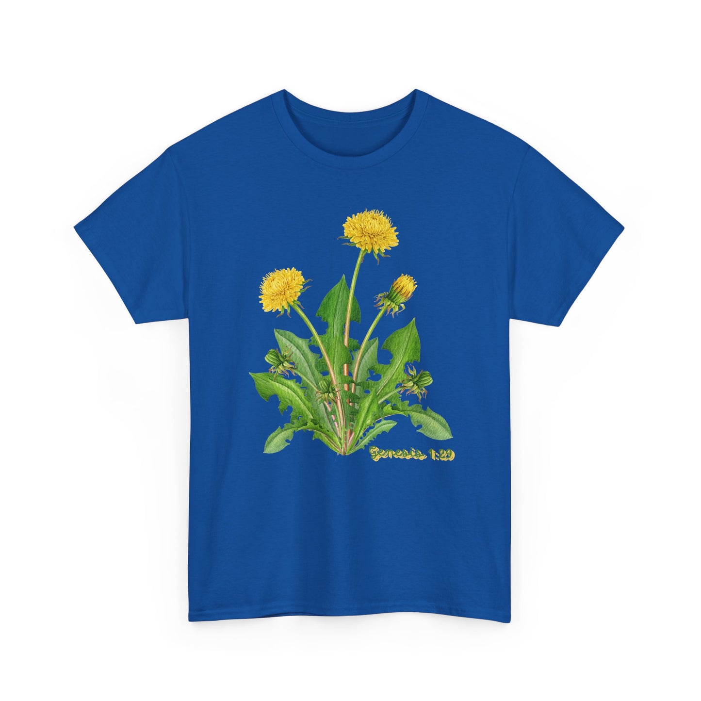 Dandelion Botanical Tee — Genesis 1:29 Floral Graphic T-Shirt