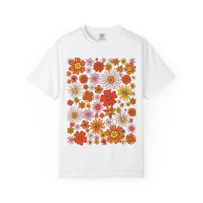 Floral Bouquet Tee — Retro Wildflower Print T-Shirt