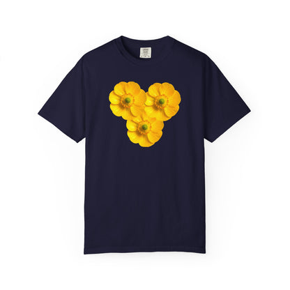 Yellow Floral Heart T-Shirt