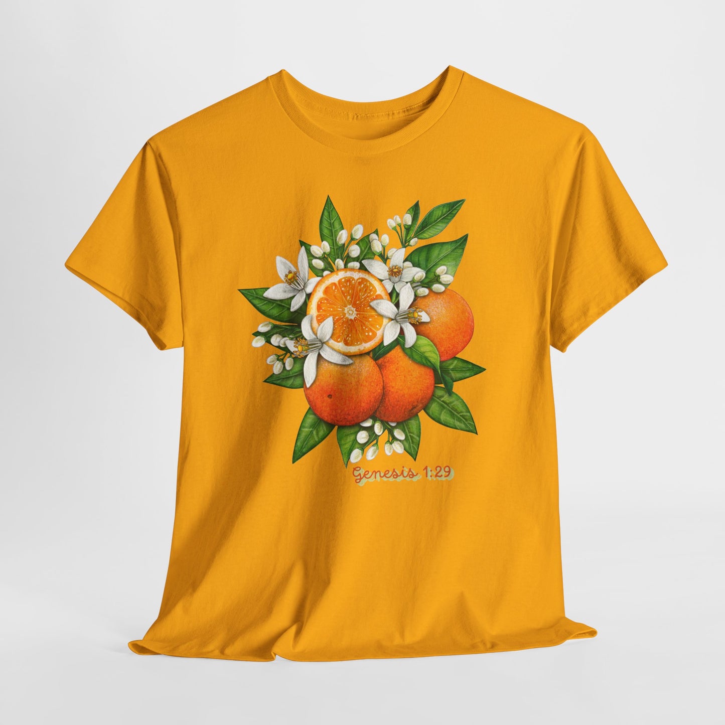 Orange Blossom Tee — Genesis 1:29 Fruit Illustration Shirt