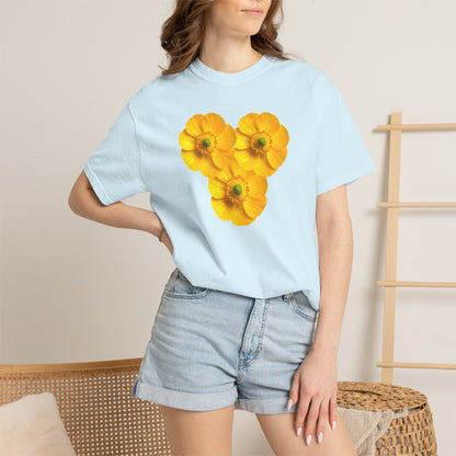 Yellow Floral Heart T-Shirt