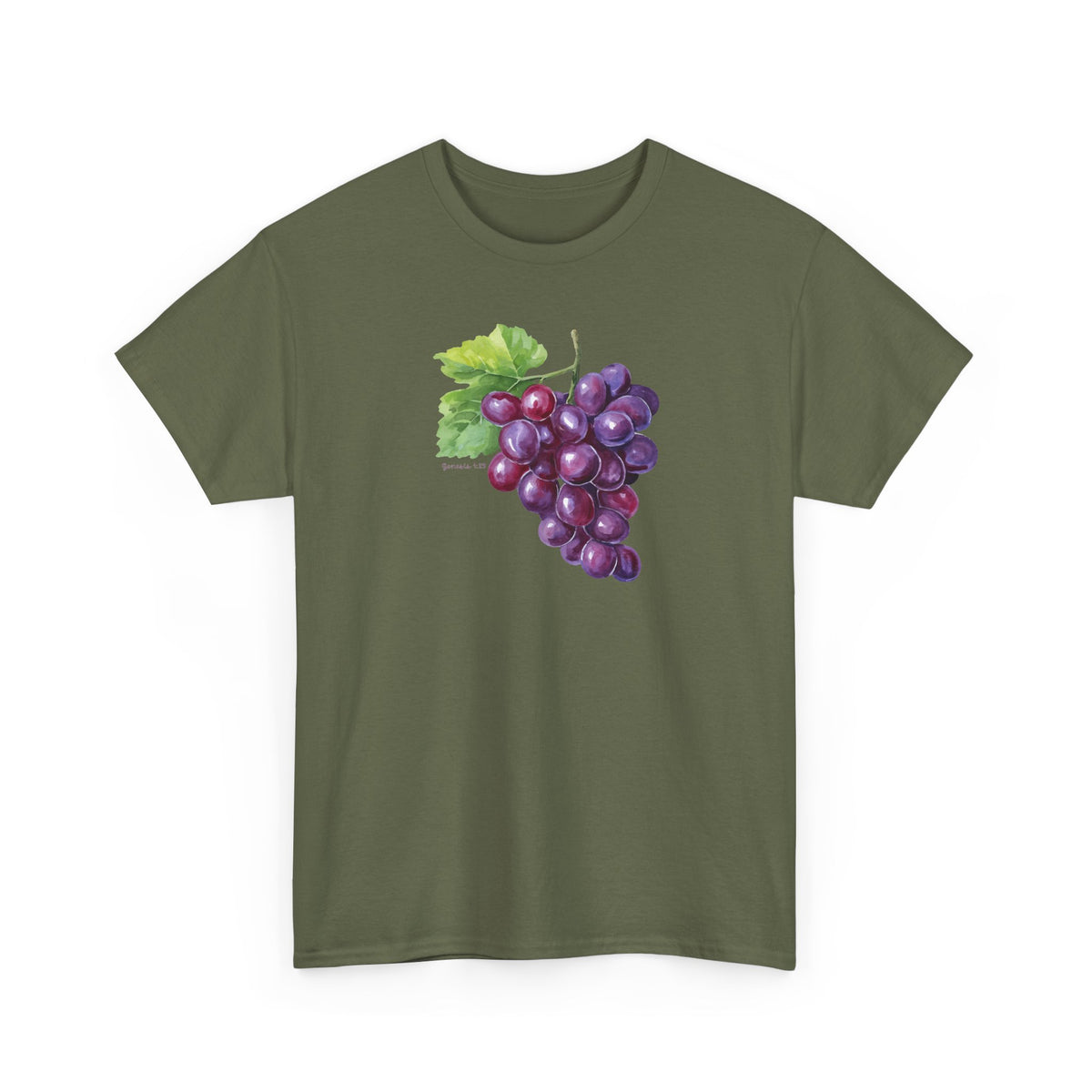 Grape Watercolor Tee — Green T-Shirt Genesis 1:29