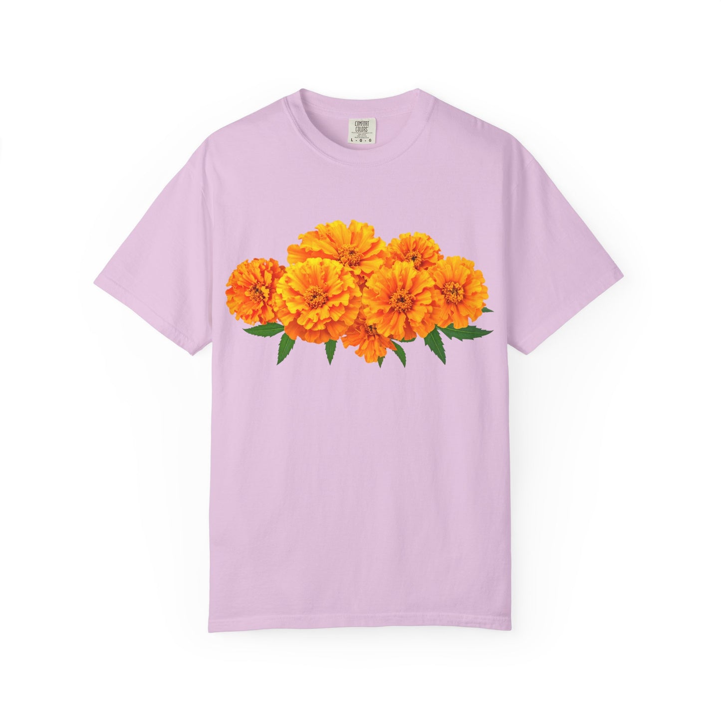 Marigold Blooms T-Shirt — Vibrant Floral Graphic Tee