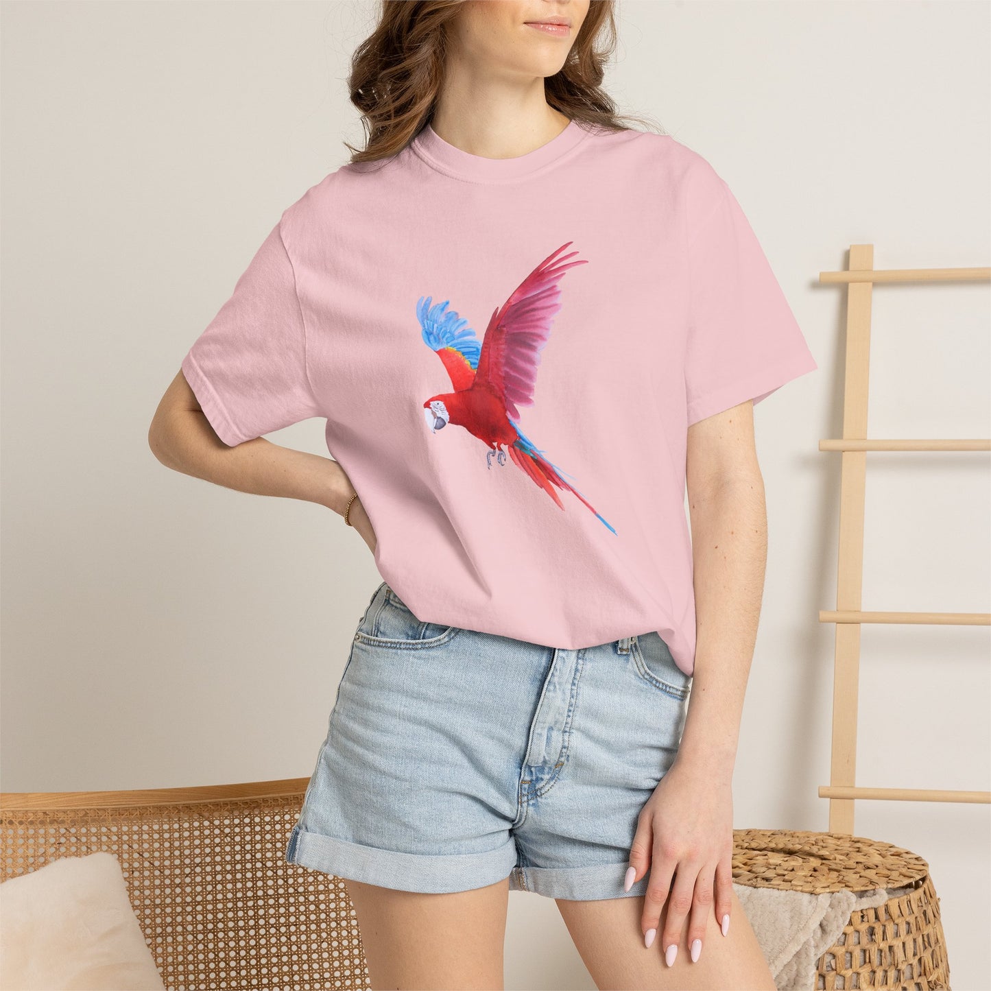 Parrot Flight T-Shirt — Colorful Macaw Graphic Tee
