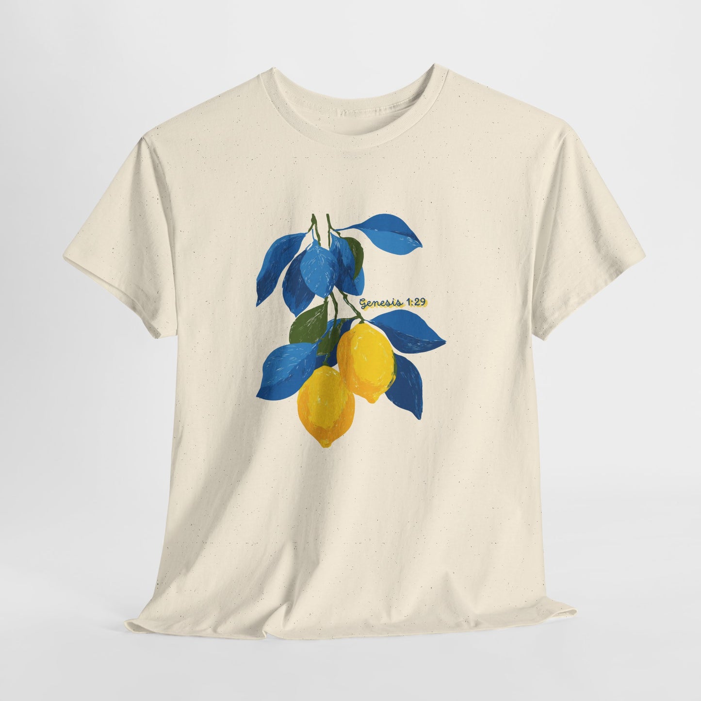 Lemon Branch Graphic Tee — Genesis 1:29 Inspirational Fruit Shirt