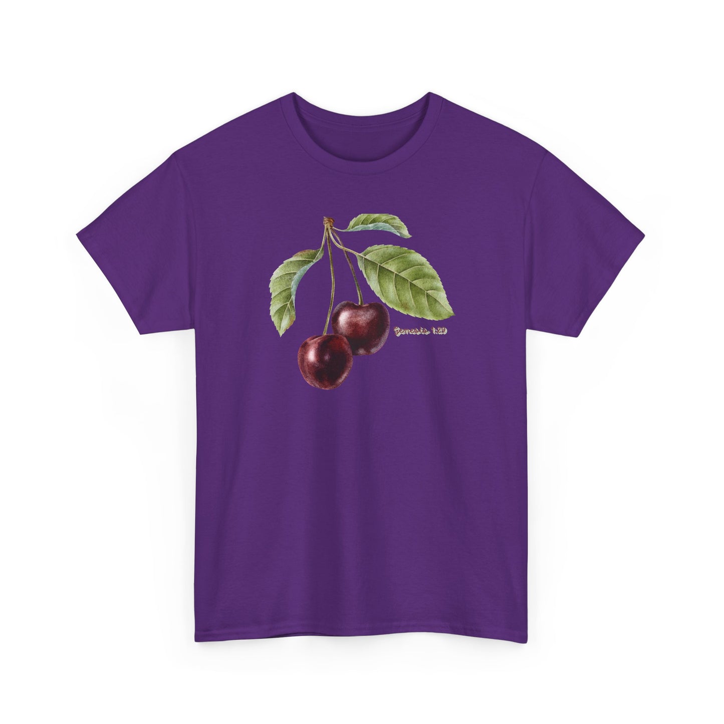 Cherry Botanical Tee — Vintage Fruit Illustration T-Shirt