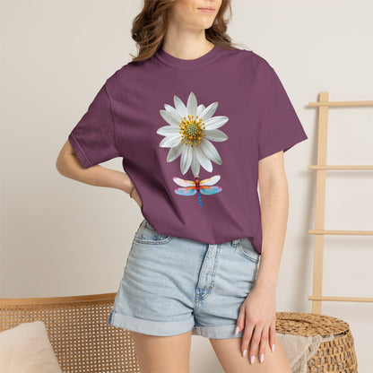 Lotus & Dragonfly T-Shirt — Floral Nature Graphic Tee