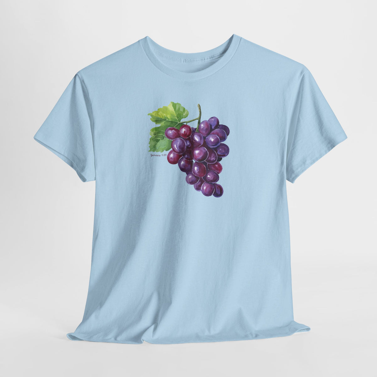 Grape Watercolor Tee — Green T-Shirt Genesis 1:29