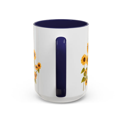 Sunflower Field Accent Tea Mug – Bright Floral 11/15oz Ceramic
