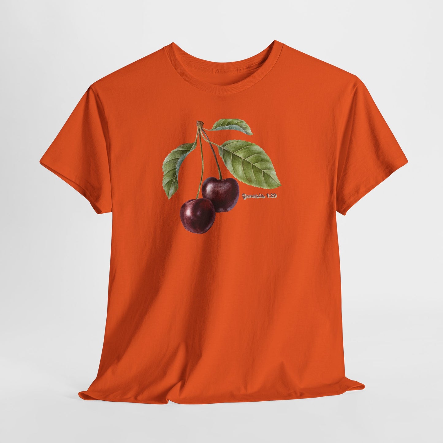 Cherry Botanical Tee — Vintage Fruit Illustration T-Shirt