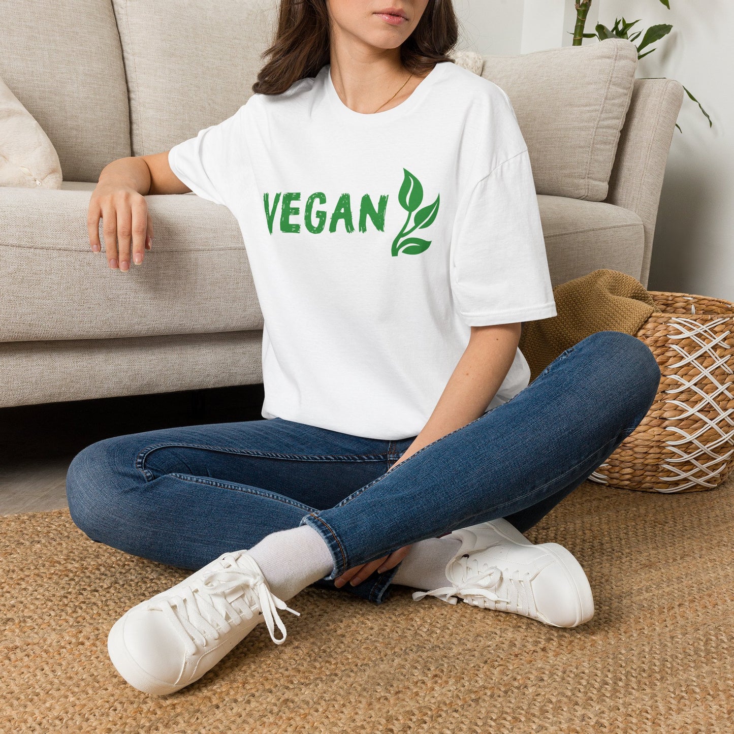 Vegan Leaf T-Shirt — Eco-Friendly Plant-Based Pride Tee
