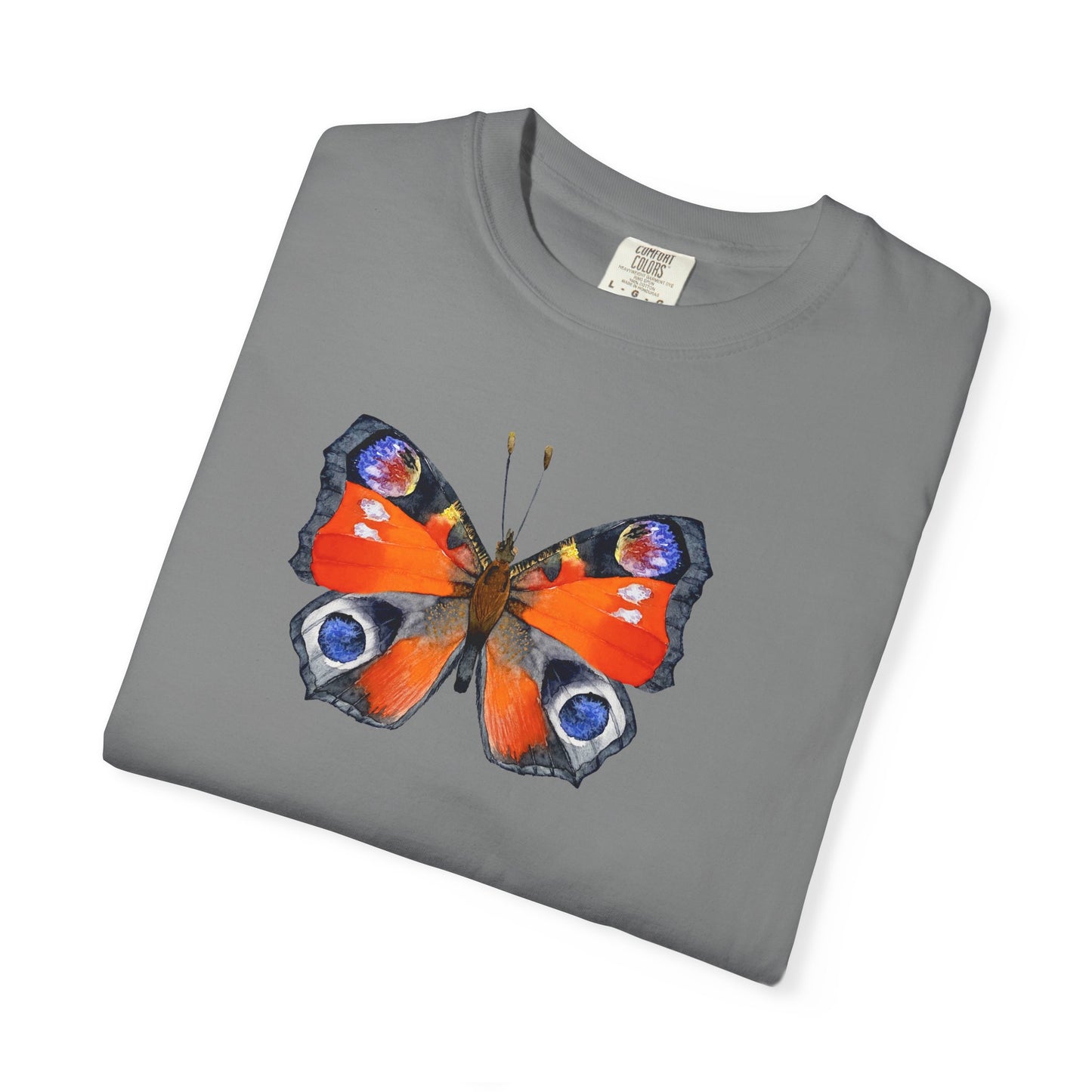 Butterfly Graphic T-Shirt — Peacock Eye Floral Tee
