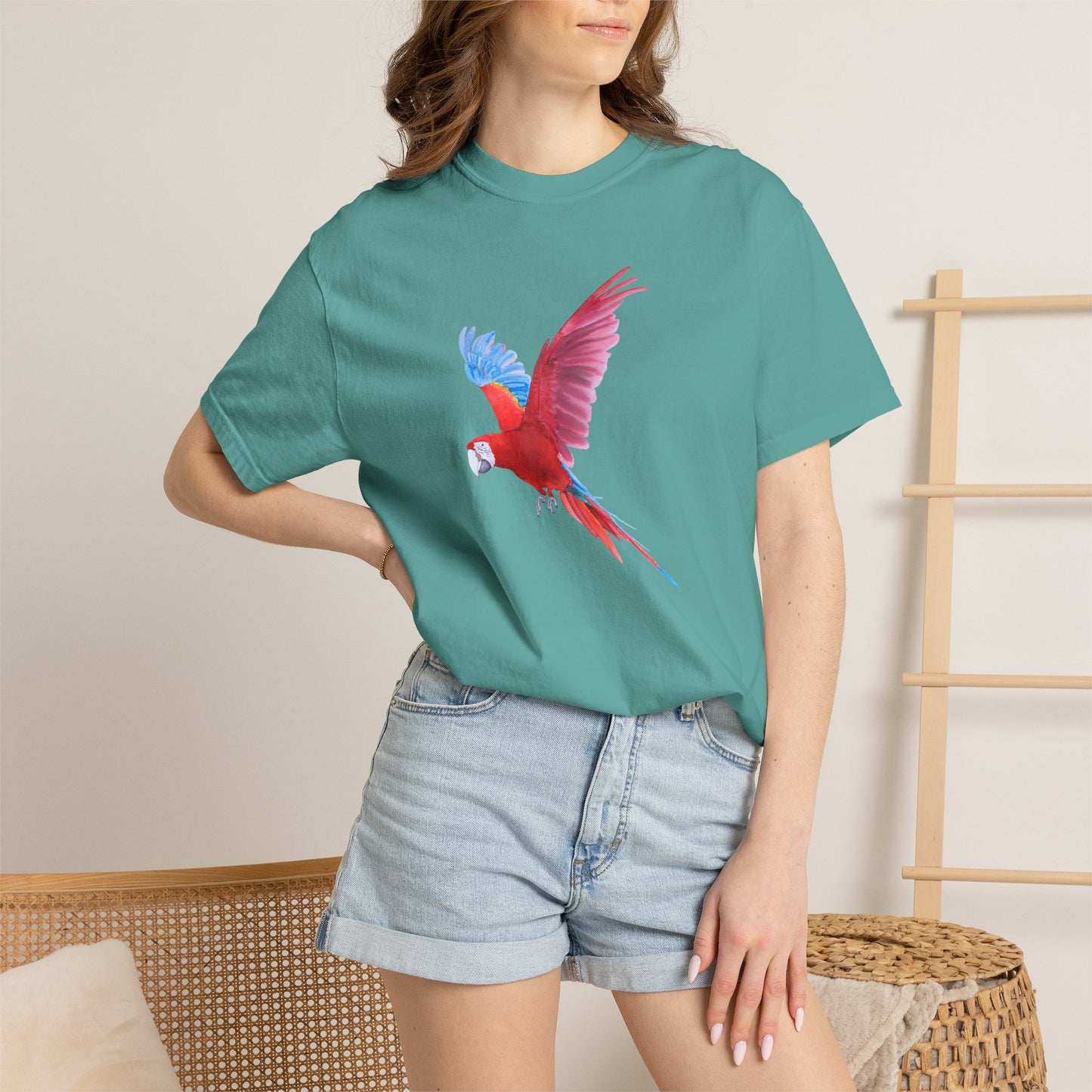 Parrot Flight T-Shirt — Colorful Macaw Graphic Tee