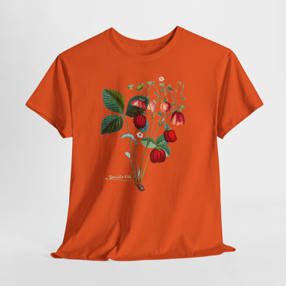 Strawberry Botanical Tee — Vintage Fruit Illustration T-Shirt Genesis 1:29