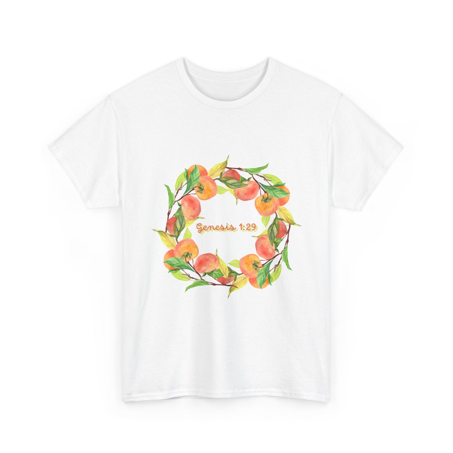 Peaches Wreath T‑Shirt — Jeremiah 29:11 Inspirational Christian Tee