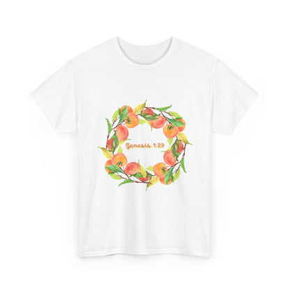 Peaches Wreath T‑Shirt — Jeremiah 29:11 Inspirational Christian Tee