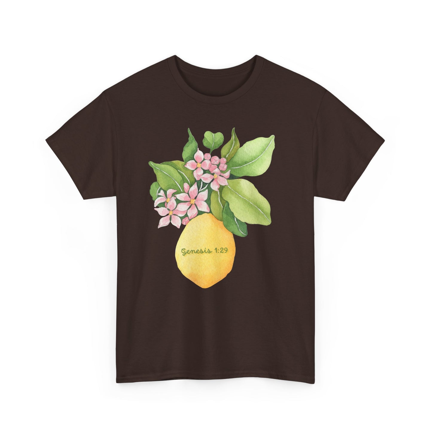 Lemon Blossom T-Shirt — Genesis 1:29 Floral Faith Tee