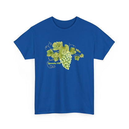 Genesis 1:29 Grapevine Watercolor T-Shirt — Green Grape Vines Tee